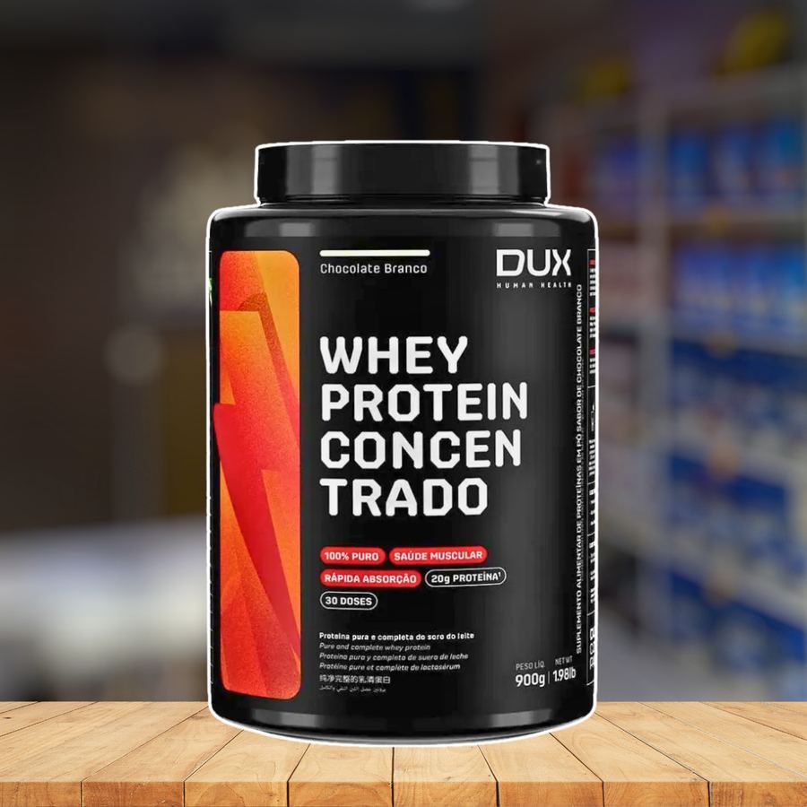 WHEY PROTEIN CONCENTRADO BAUNILHA DUX 900G