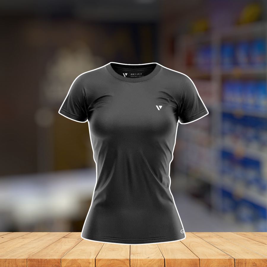 CAMISETA FEMININA (M) PRETA - VOKER