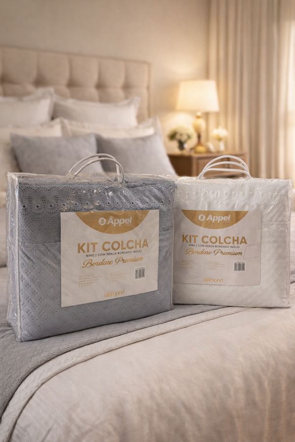 Kit Colcha (King/Medidas: 2,60m x 2,80m)