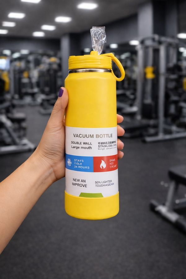 Garrafa Térmica 800ml com capa protetora Quente e Frio com Isolamento Inox