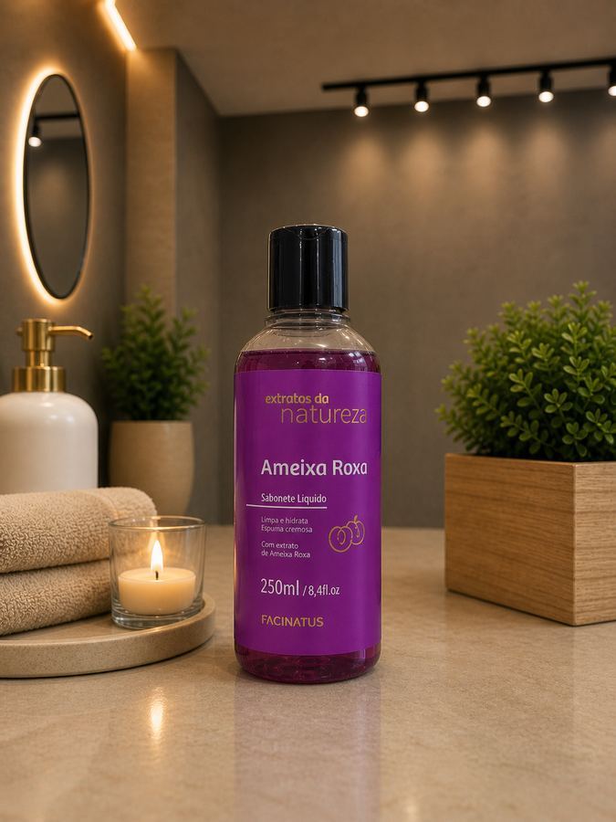 SABONETE LIQUIDO FEMININO AMEIXA ROXA 250ML