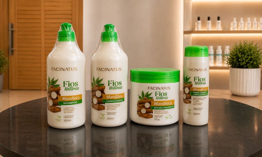 KIT-MANDIOCA (SHAMPOO+CONDICIONADOR+MÁSCARA+FINALIZADOR)