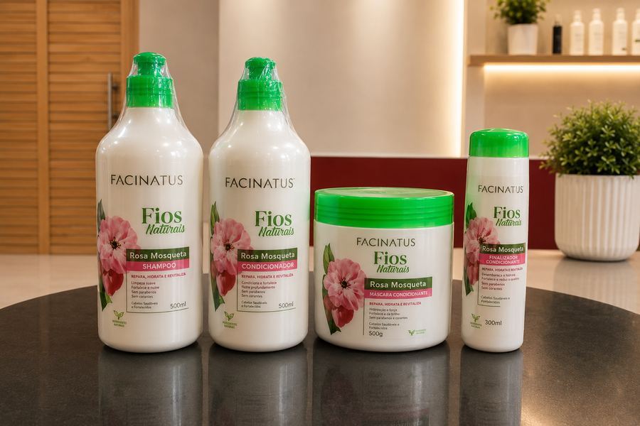 KIT-ROSA MOSQUETA (SHAMPOO+CONDICIONADOR+MÁSCARA+FINALIZADOR)