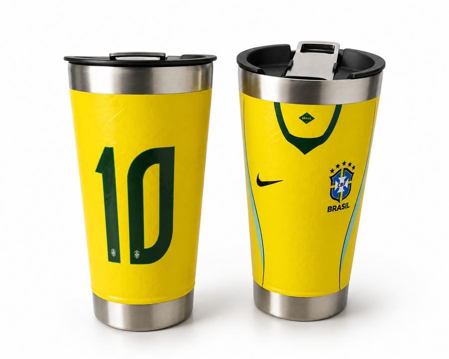 Copo Térmico Inox Seleção Brasil 470ml - Camisa 10
