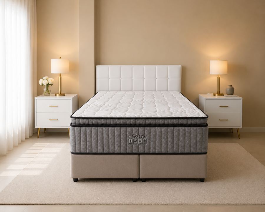 Conjunto Box Gray (Casal / Medidas 138x188)