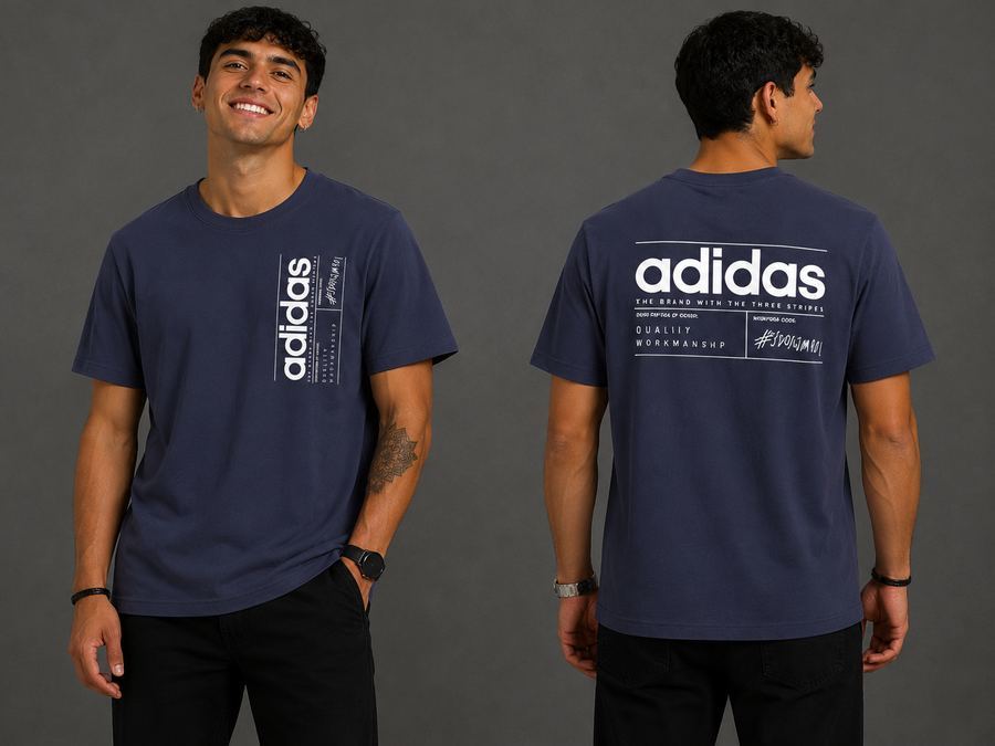 Camiseta Masculina Oversized Adidas Berinjela