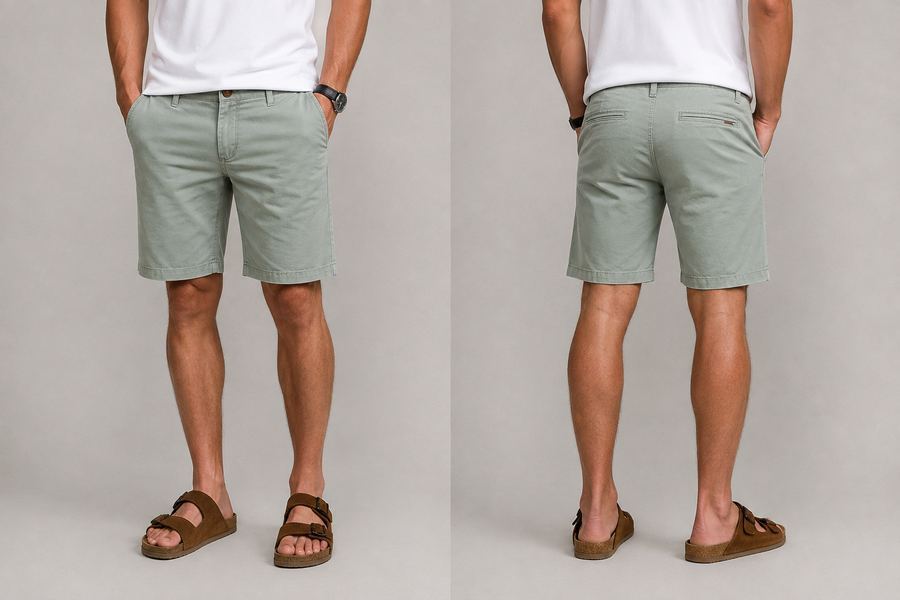 Short em Alfaiataria Brin Verde Menta