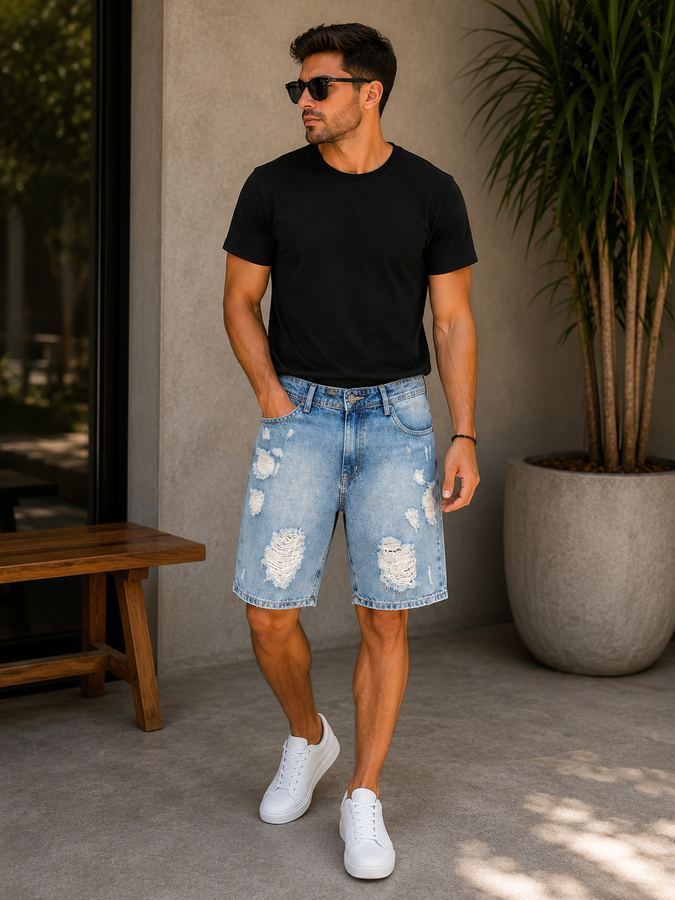 Bermuda Colcci Jeans com Destroyer