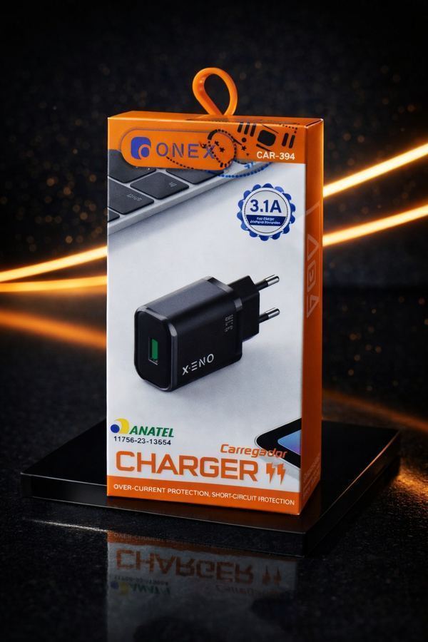CARREGADOR TURBO COM PORTA USB 3.1A ONEX CAR-3594