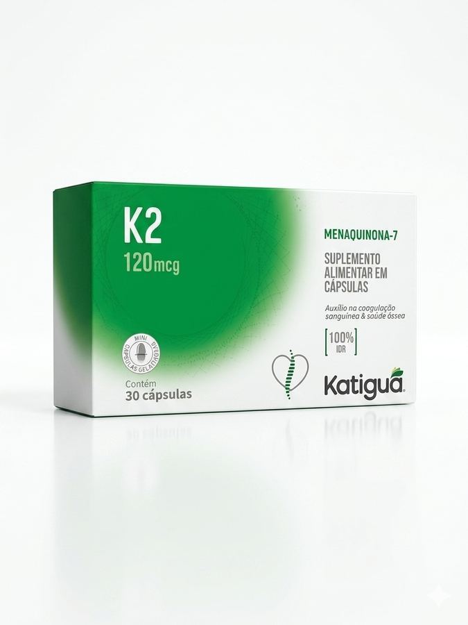 Vitamina K2 Menaquinona-7 120mcg - Katiguá*