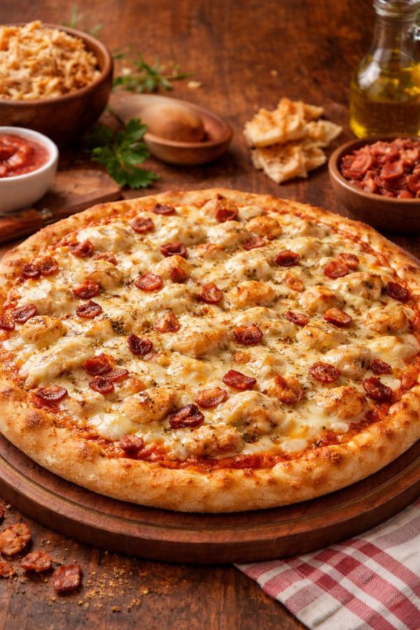 Pizza Tradicional Frango Grill & Bacon (Média)