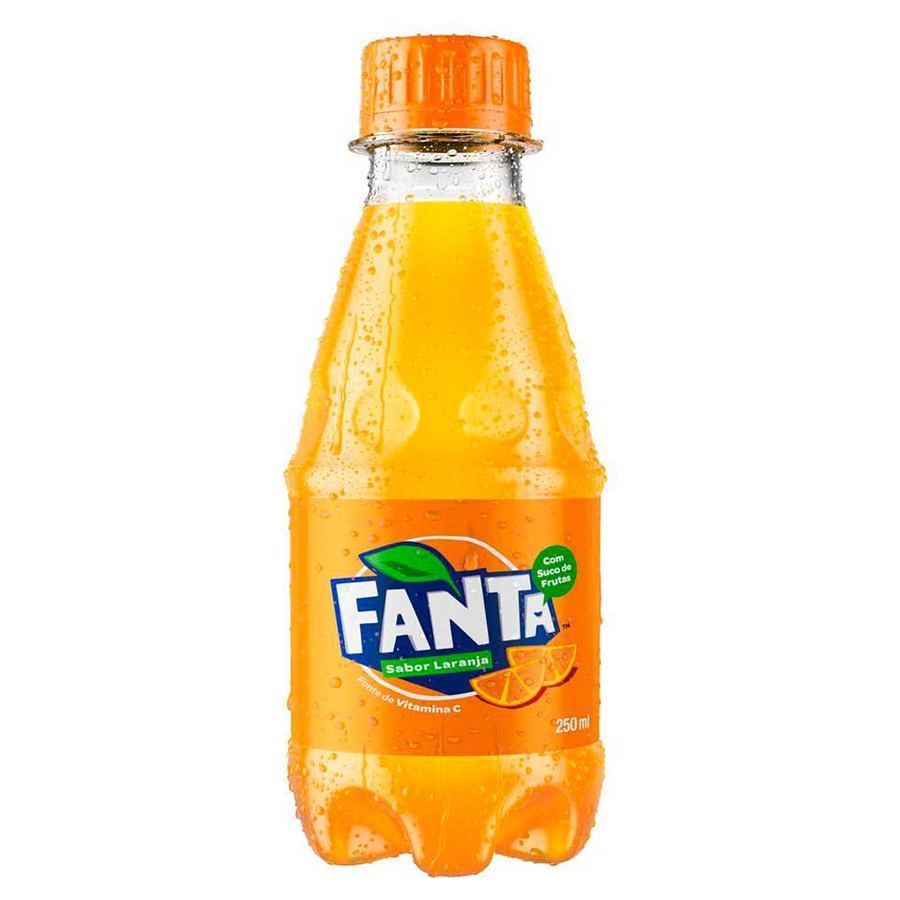 Caçulinha Fanta laranja 250ml.