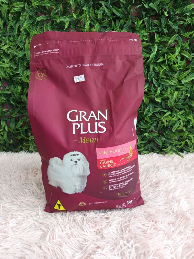 Ração Gran Plus Menu Mini Adulto 3kg