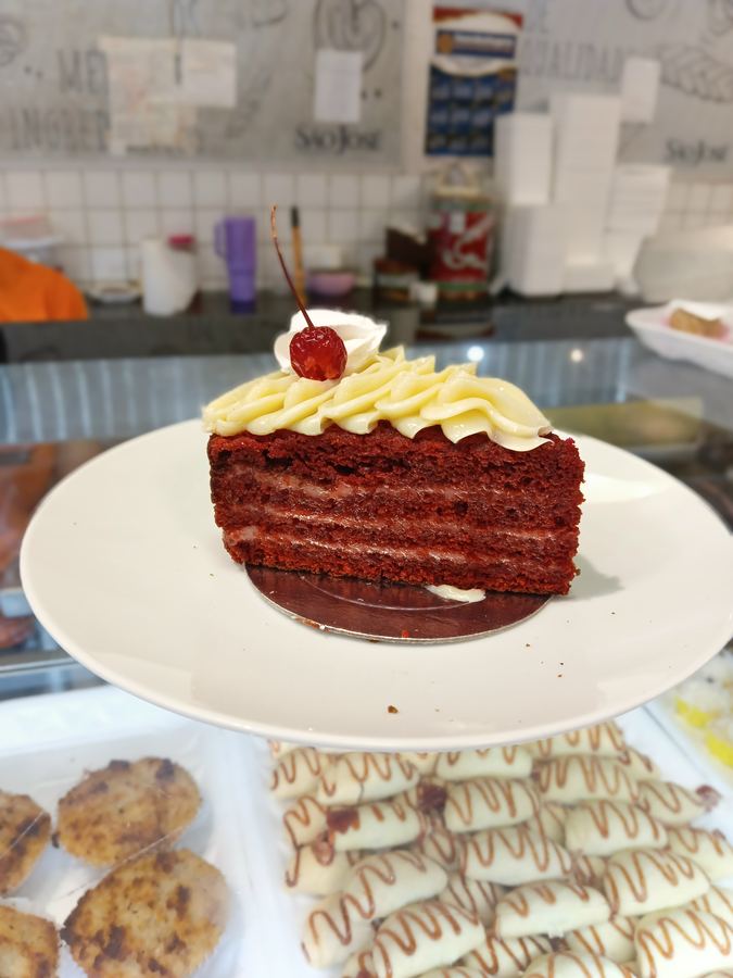 Fatia de Bolo de Red Velvile