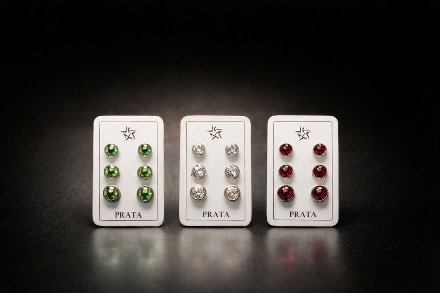 Trio de Brincos Argola Prata 925 Fecho Inglês - P, M, G | Kit 3 Furos