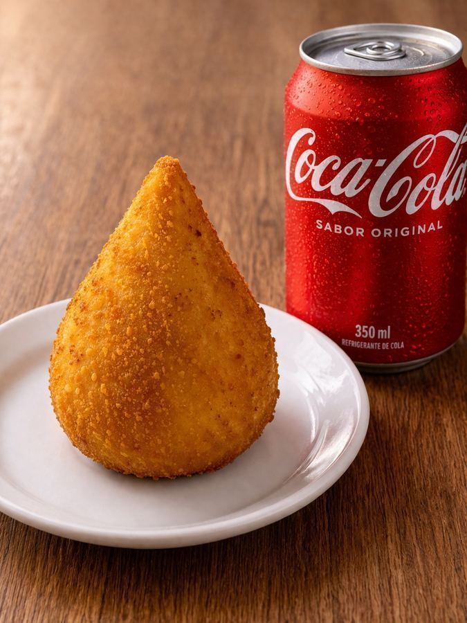 Combo Coxinha + Coca-Cola Lata