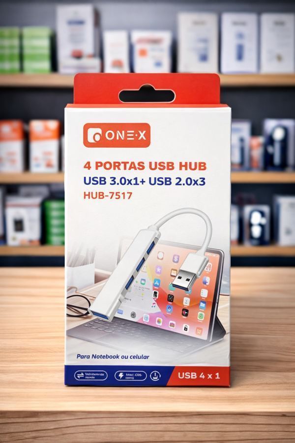 Adaptador Multiporta USB Hub, USB Dock Station com 4 Portas USB 3.0 (USB)