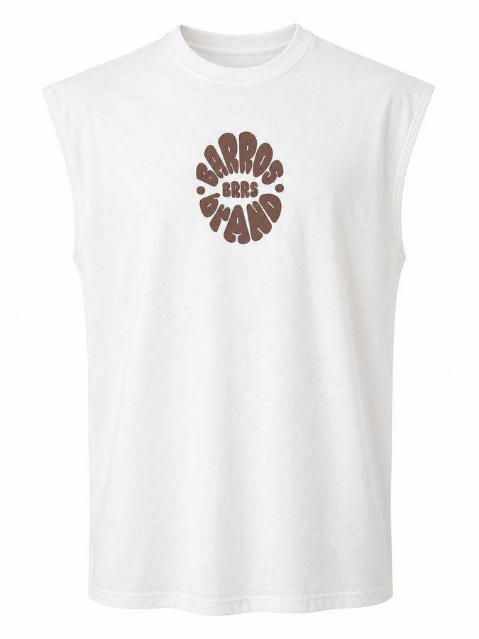 Camiseta Masculina Oversized Regata Barros – Branca