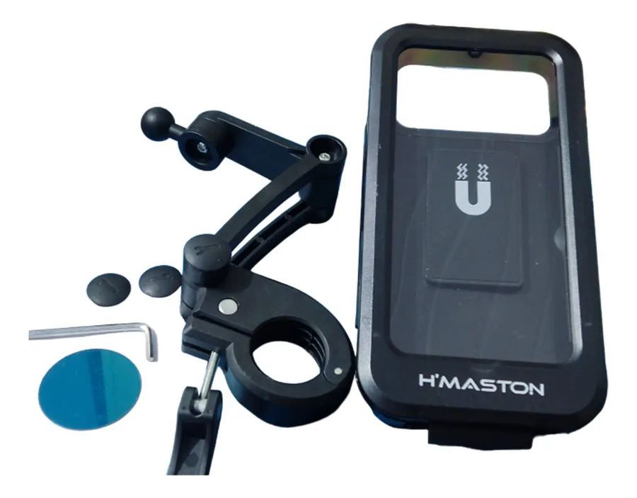Suporte Celular H'Maston Impermeável Rotação 360° Para Moto Bicicleta MT6.7