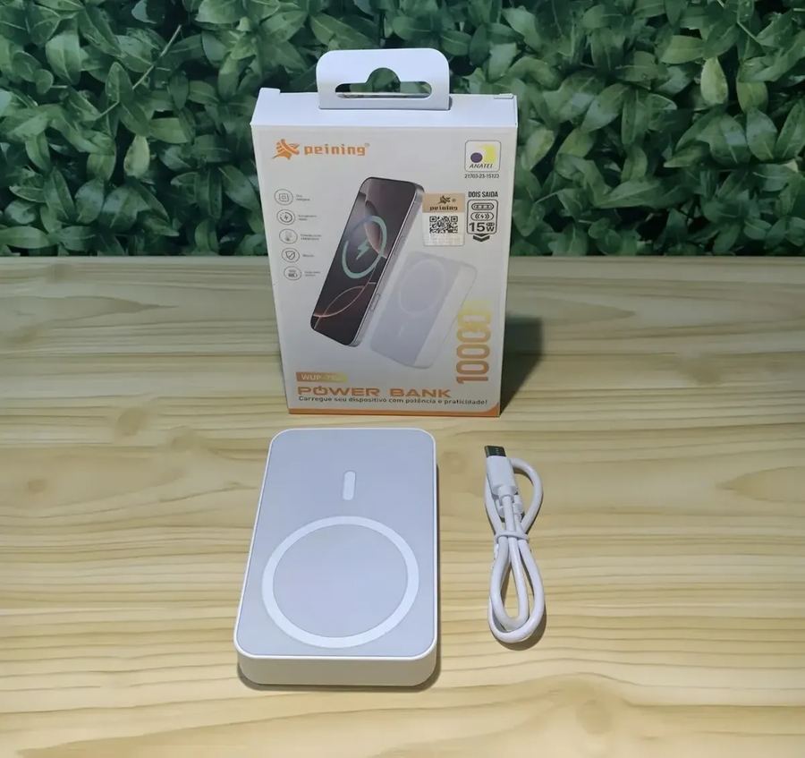 Power Bank 10000 Mah Indução Magsafe Carregador Portátil