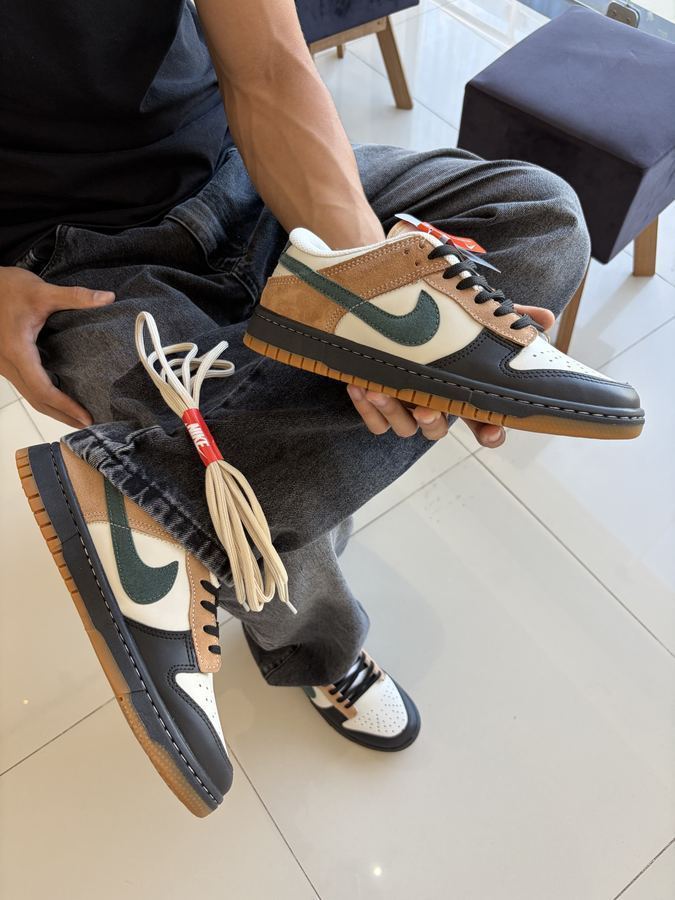 Tênis Nike Dunk Palha Preto Premium
