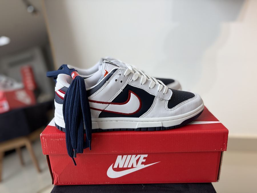 Tênis Nike Dunk Marinho Vermelho Premium