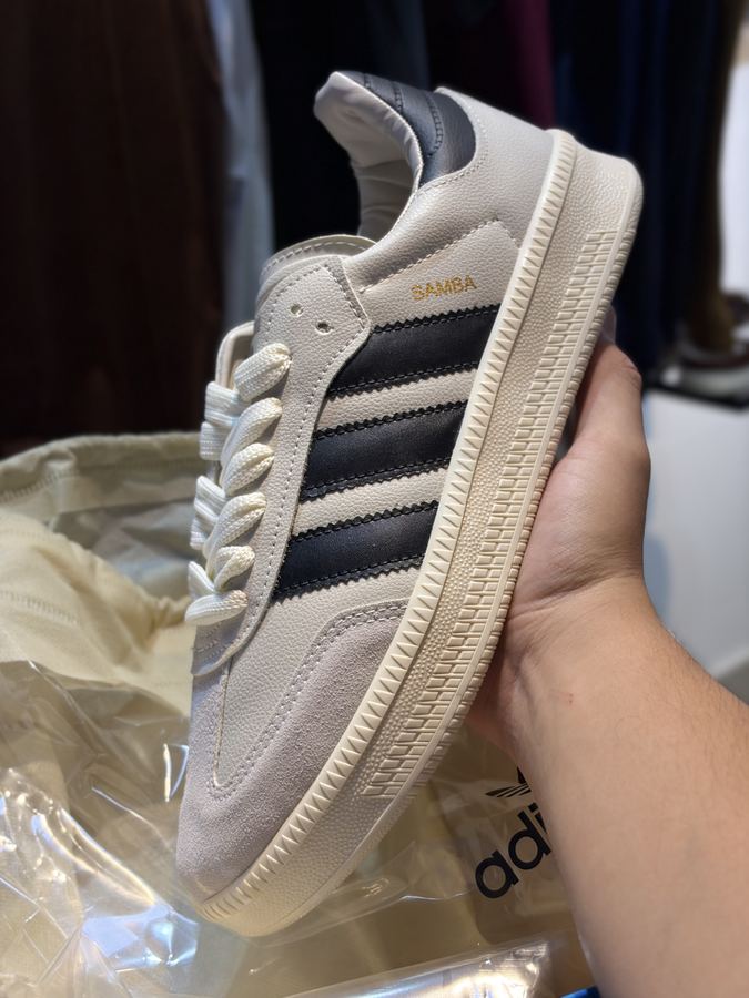 Tênis Adidas Samba XLG Bege preto Premium