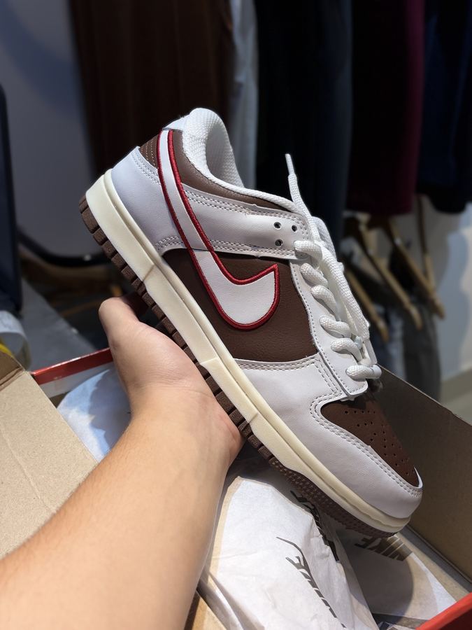 Tênis Nike Dunk Branco/canela/Vermelho
