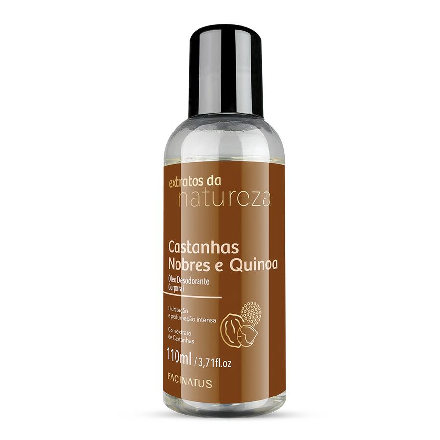 ÓLEO DESODORANTE CORPORAL FEMININO CASTANHAS NOBRES E QUINOA 110ML