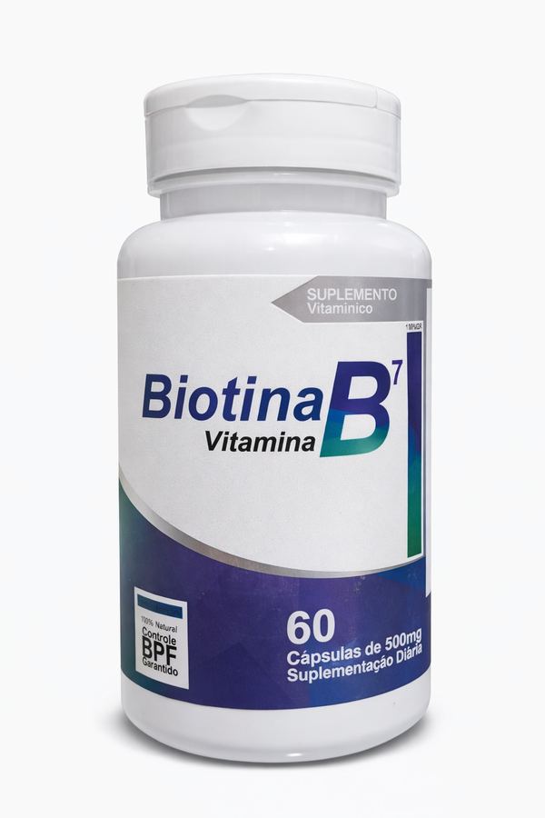 Biotina (Vitamina B7) – 60 Cápsulas (500mg)
