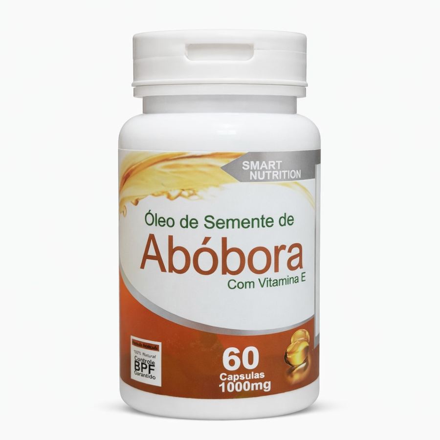 Óleo de Semente de Abóbora com Vitamina E – 60 Cápsulas (1000mg)