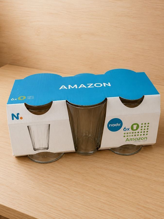 Conjunto de Copos Nadir Amazon | Praticidade e Transparência | Kit com 6 Peças |