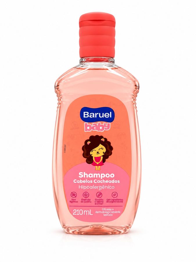 Shampoo Baruel Baby Cabelos Cacheados 210ml – Hipoalergênico