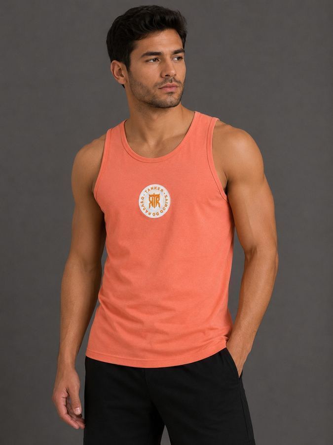 Camisa regata tanker pêssego