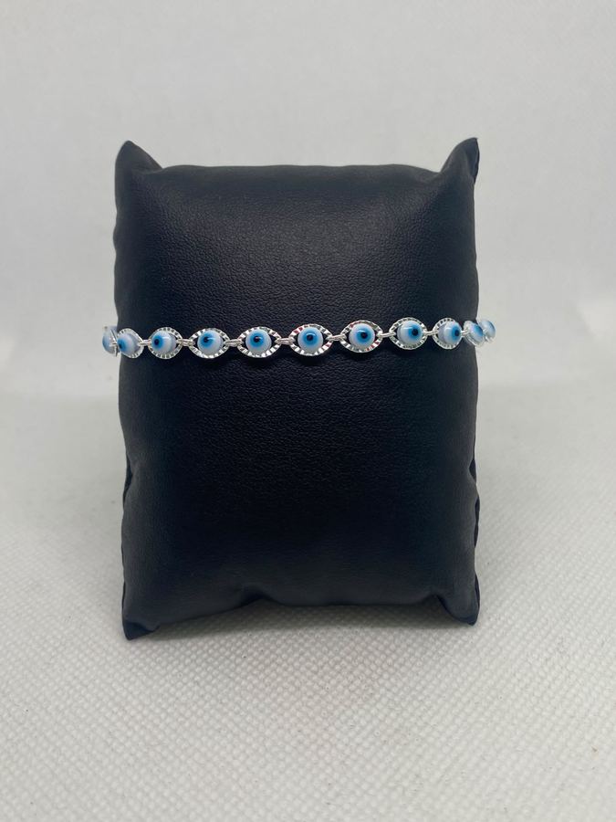 Pulseira Olho Grego em Prata – Amuleto de Proteção