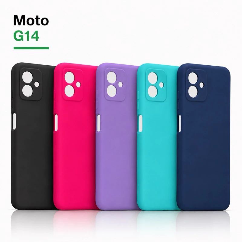 Capa Para Celular Motorola MOTO G14 Silicone Aveludada Com Proteção Na Câmera
