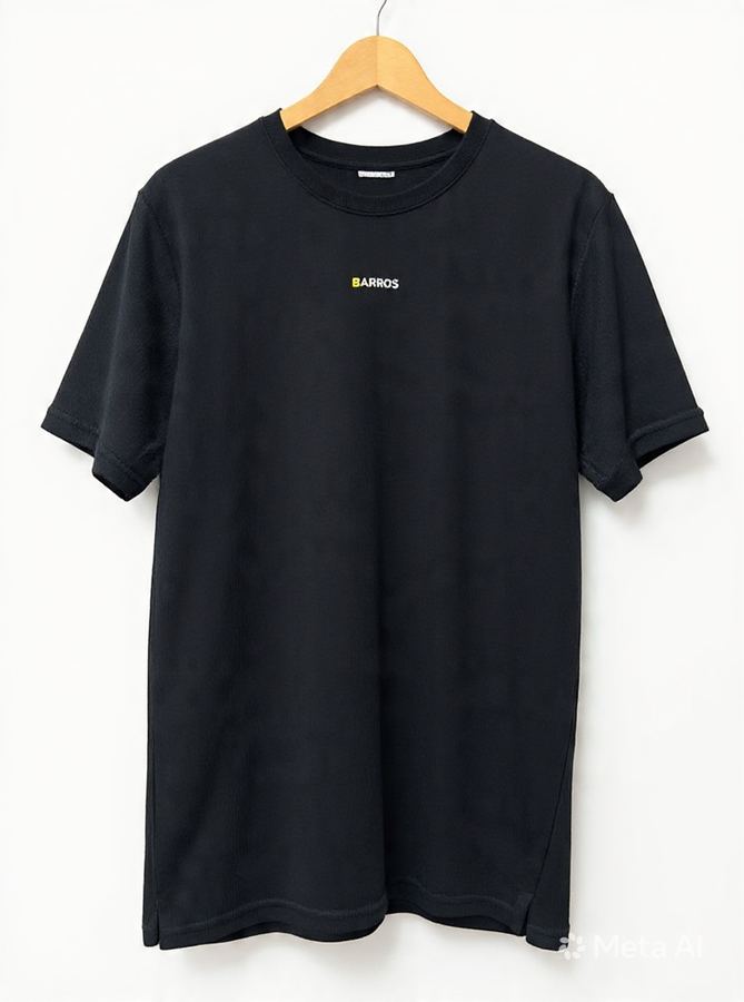 Camiseta BARROS Waffle Premium - Preto