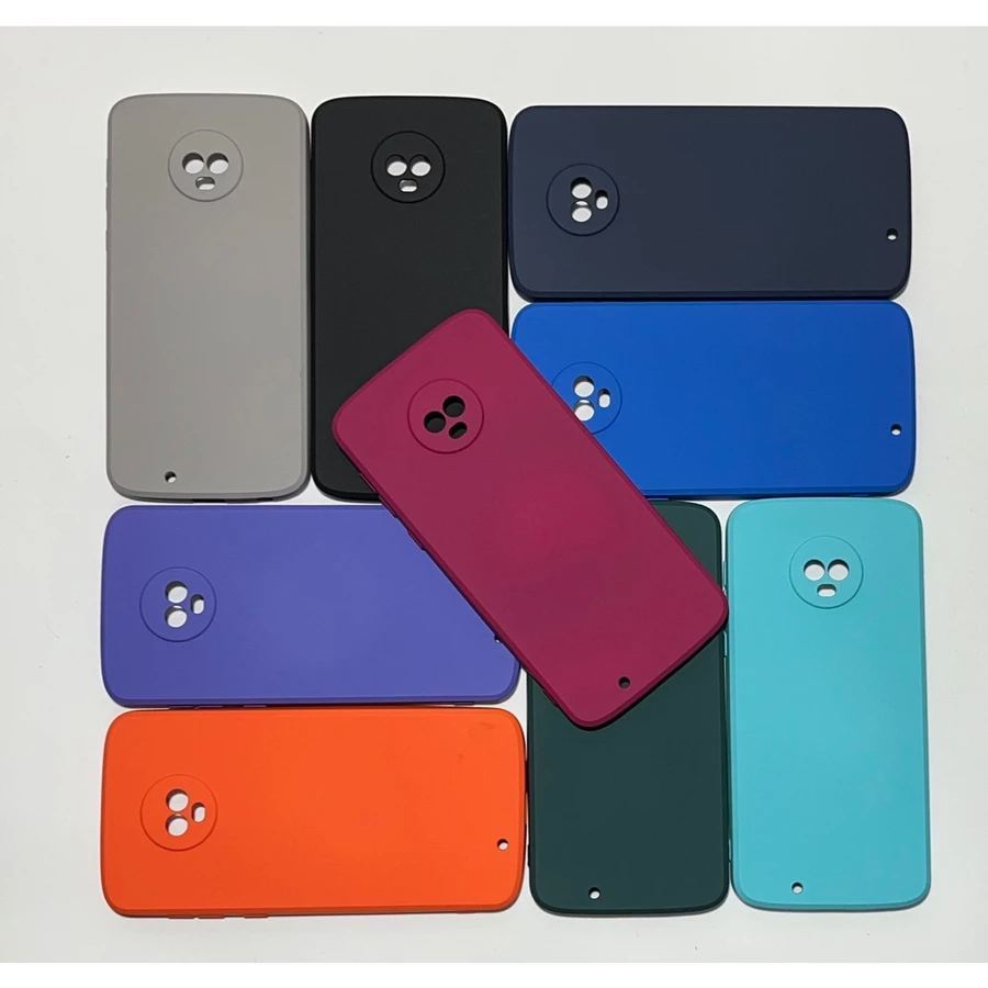 Capa Para Celular Motorola G6 Core Silicone Aveludada Com Proteção Na Câmera